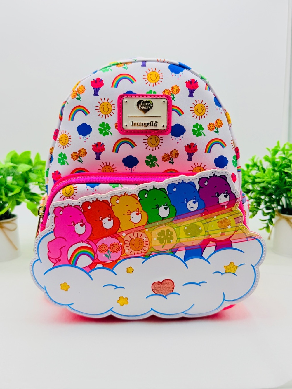 Loungefly Care Bears Stare Rainbow Mini Backpack